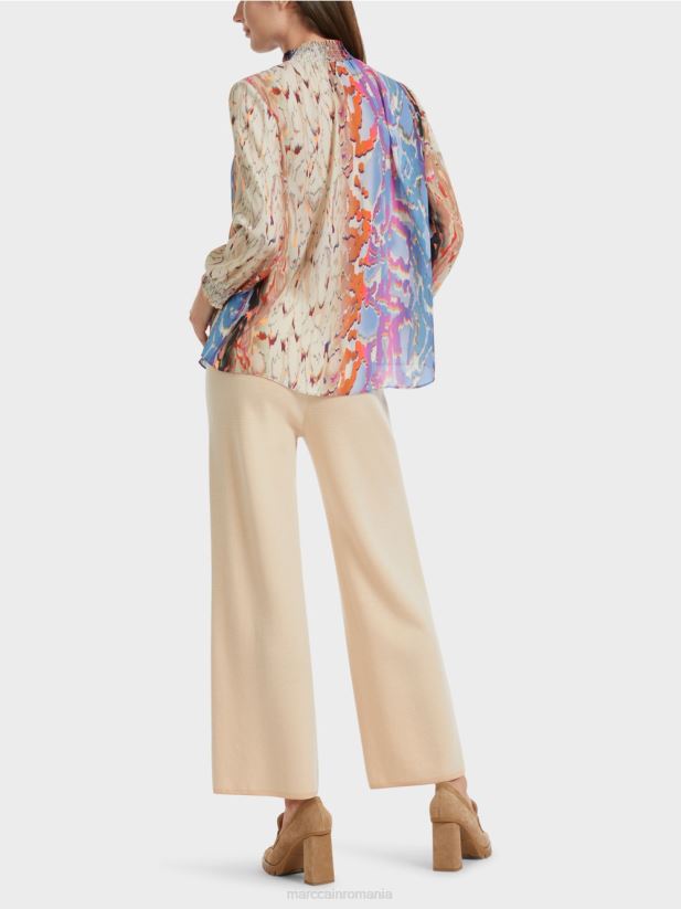 bluză colorată „rethink together”. Marc Cain cer întunecat de vară îmbrăcăminte 4826HH853