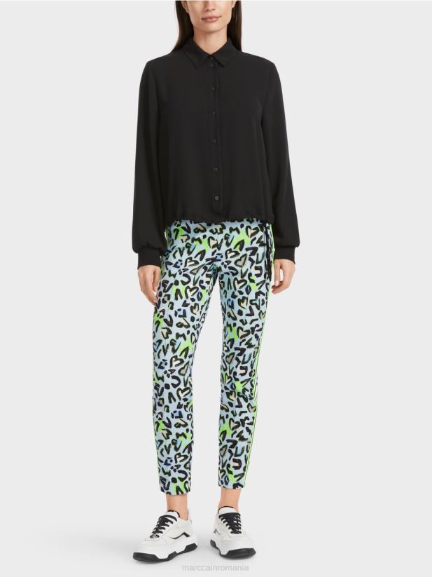 bluză cu șnur Marc Cain negru îmbrăcăminte 4826HH876