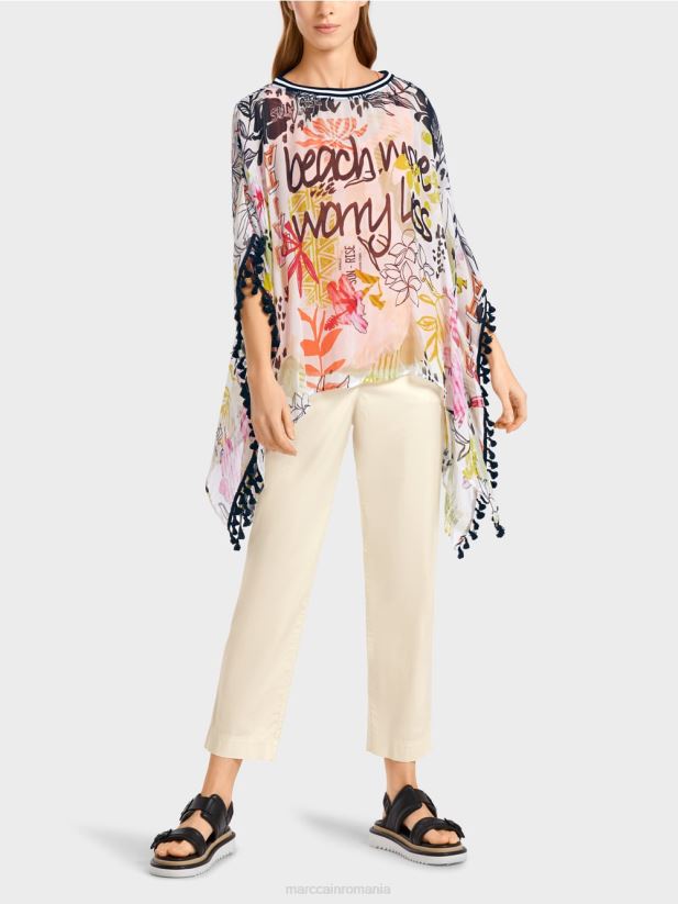 bluză cu pompoane Marc Cain var usor îmbrăcăminte 4826HH941