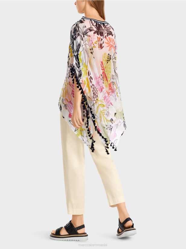 bluză cu pompoane Marc Cain var usor îmbrăcăminte 4826HH941