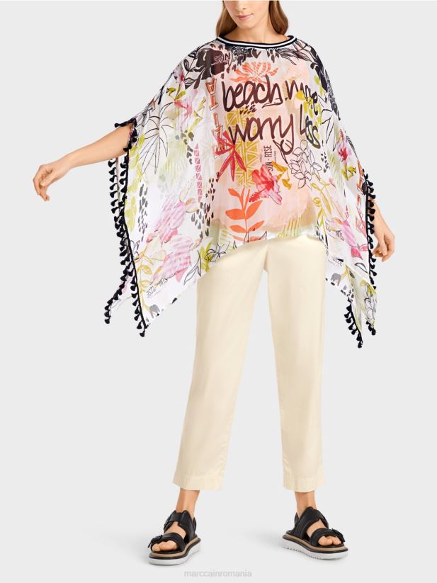 bluză cu pompoane Marc Cain var usor îmbrăcăminte 4826HH941