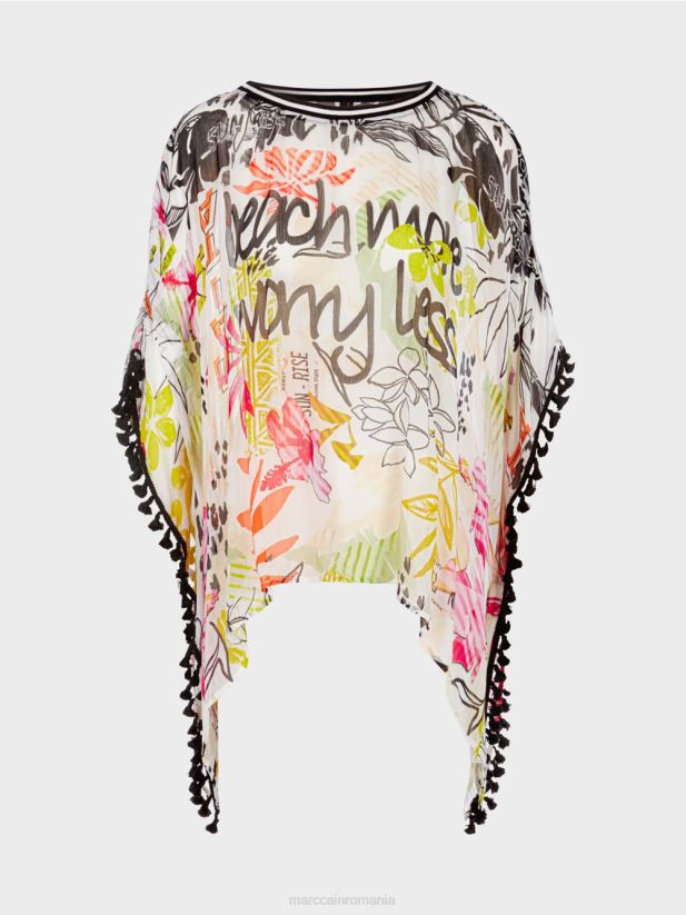 bluză cu pompoane Marc Cain var usor îmbrăcăminte 4826HH941