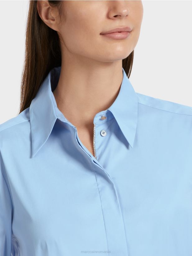 bluză cu spatele prelungit Marc Cain cer întunecat de vară îmbrăcăminte 4826HH857