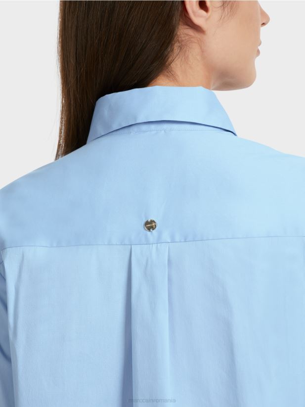 bluză cu spatele prelungit Marc Cain cer întunecat de vară îmbrăcăminte 4826HH857