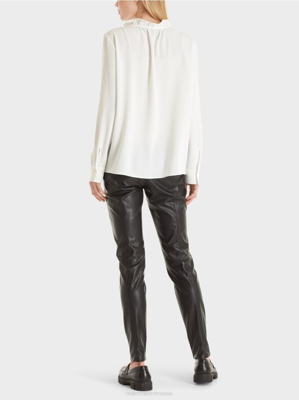 bluză curgătoare Marc Cain aproape alb îmbrăcăminte 4826HH894