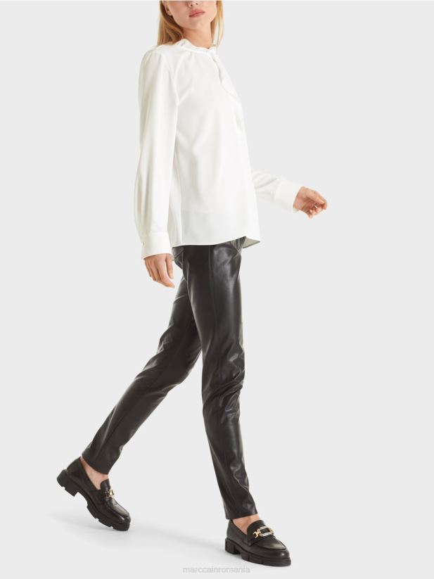 bluză curgătoare Marc Cain aproape alb îmbrăcăminte 4826HH894