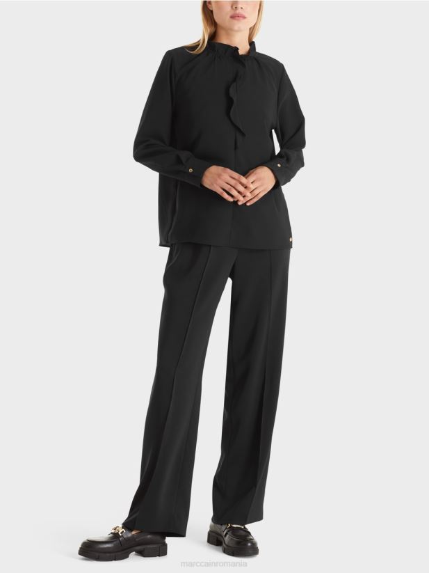 bluză curgătoare Marc Cain negru îmbrăcăminte 4826HH895