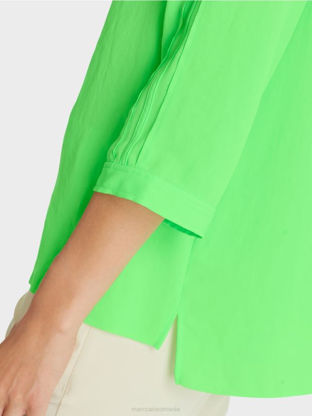 bluză curgătoare Marc Cain verde strălucitor șocant îmbrăcăminte 4826HH873
