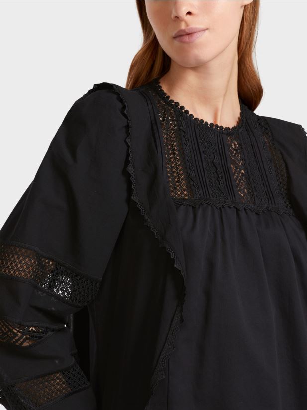 bluză de inspirație etnică Marc Cain negru îmbrăcăminte 4826HH908