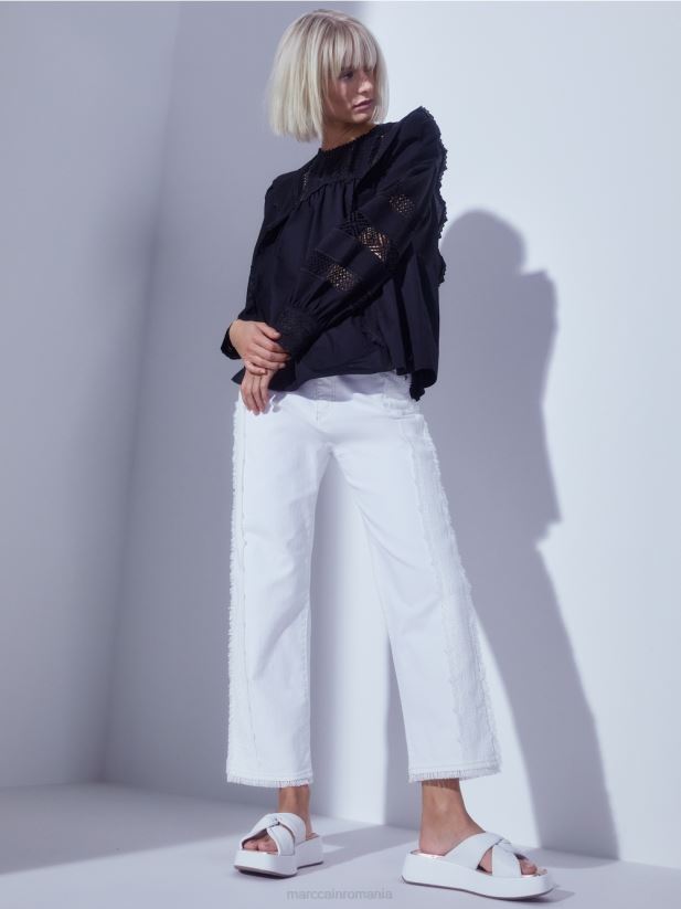 bluză de inspirație etnică Marc Cain negru îmbrăcăminte 4826HH908