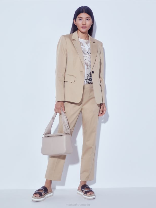 bluză de mătase fără mâneci Marc Cain aproape alb îmbrăcăminte 4826HH945