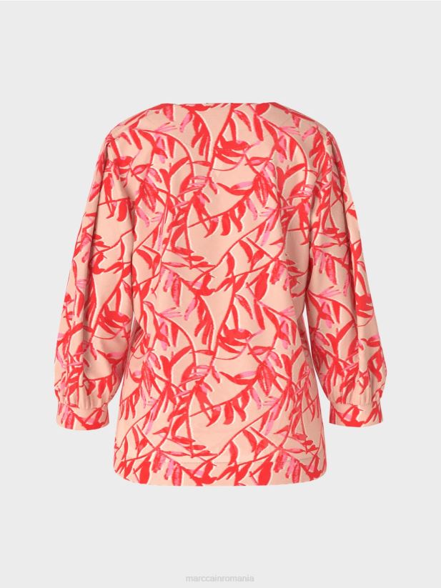 bluză de vară Marc Cain bronz strălucitor îmbrăcăminte 4826HH968