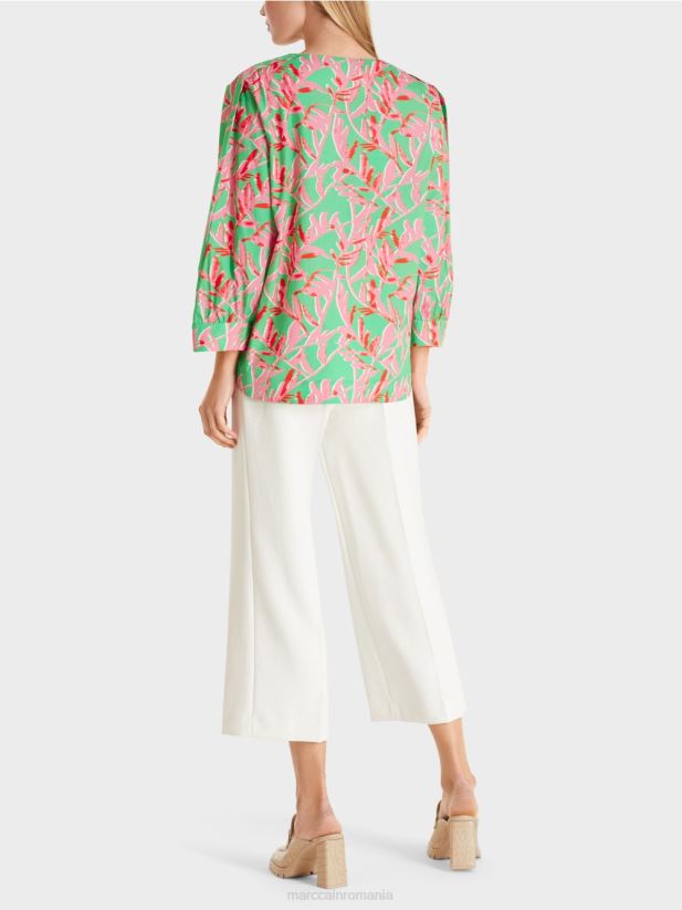 bluză de vară Marc Cain jad strălucitor îmbrăcăminte 4826HH969