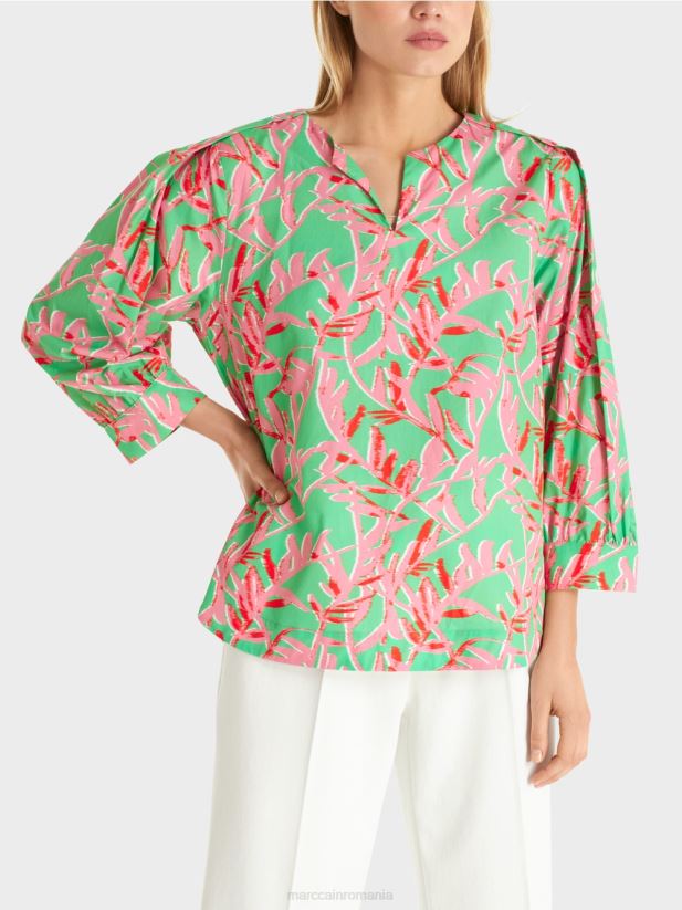 bluză de vară Marc Cain jad strălucitor îmbrăcăminte 4826HH969
