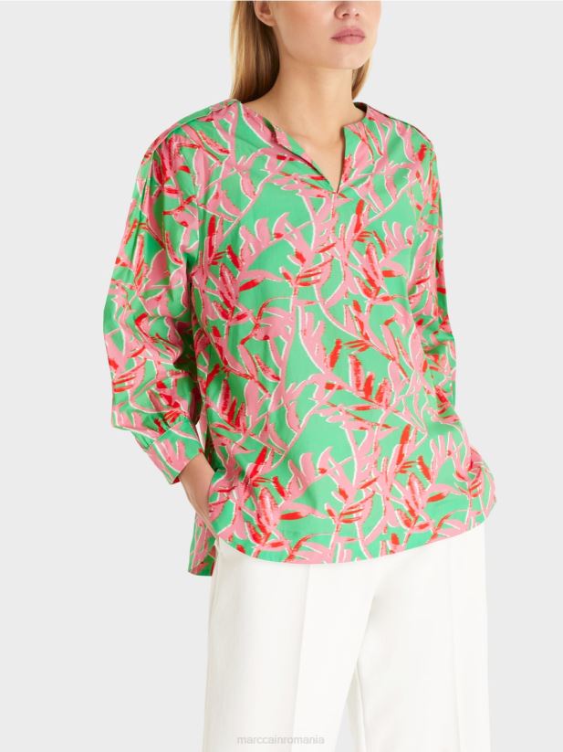 bluză de vară Marc Cain jad strălucitor îmbrăcăminte 4826HH969