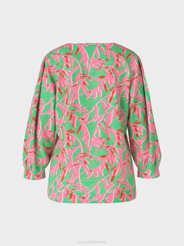 bluză de vară Marc Cain jad strălucitor îmbrăcăminte 4826HH969
