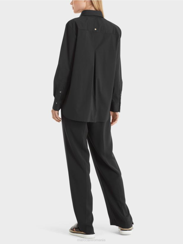 bluză din bumbac elastic Marc Cain negru îmbrăcăminte 4826HH893