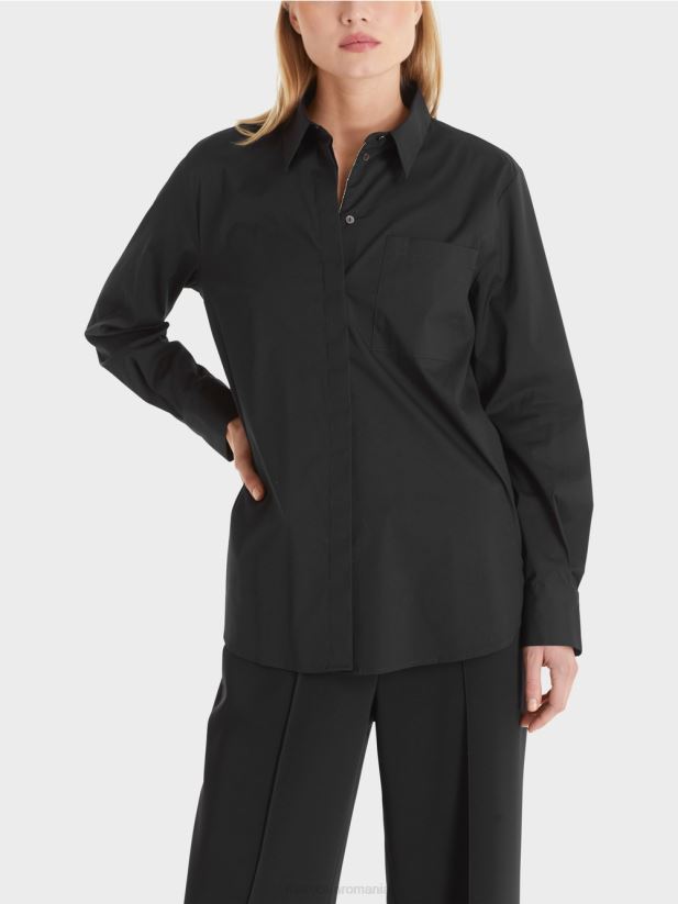 bluză din bumbac elastic Marc Cain negru îmbrăcăminte 4826HH893