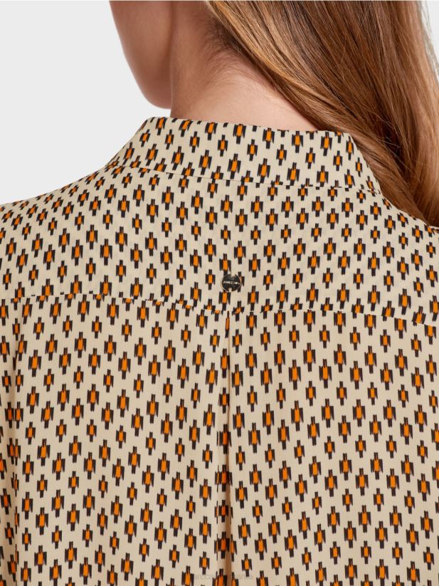 bluză din viscoză cu imprimeu peste tot Marc Cain cremă îmbrăcăminte 4826HH917