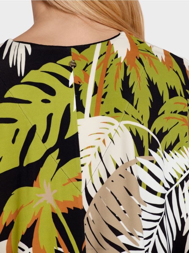 bluză din viscoză cu mâneci kimono Marc Cain verde oliv intens îmbrăcăminte 4826HH947