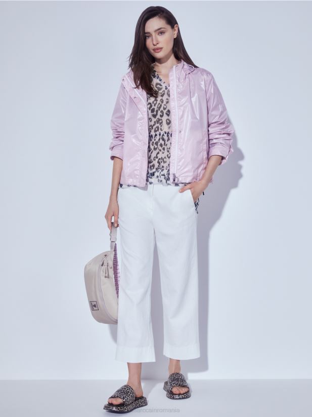 bluză etajată cu imprimeu leopard Marc Cain lavandă ușoară îmbrăcăminte 4826HH955