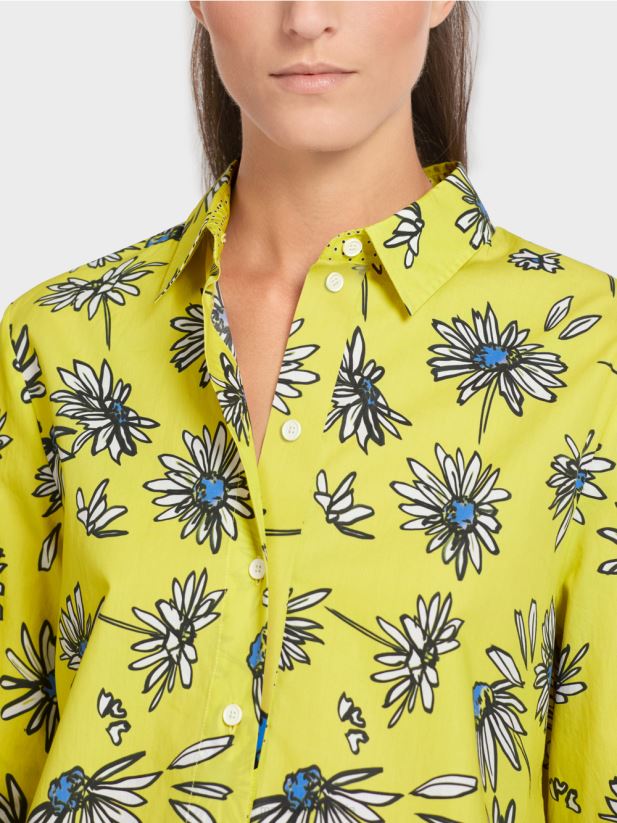 bluză florală „regândește împreună”. Marc Cain sulf verde îmbrăcăminte 4826HH991