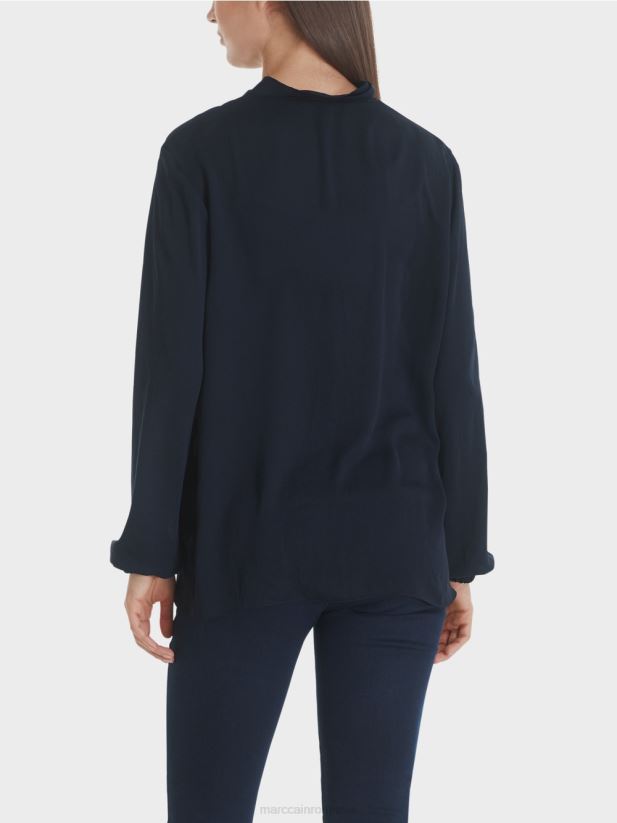 bluză largă Marc Cain albastru miezul nopții îmbrăcăminte 4826HH1029