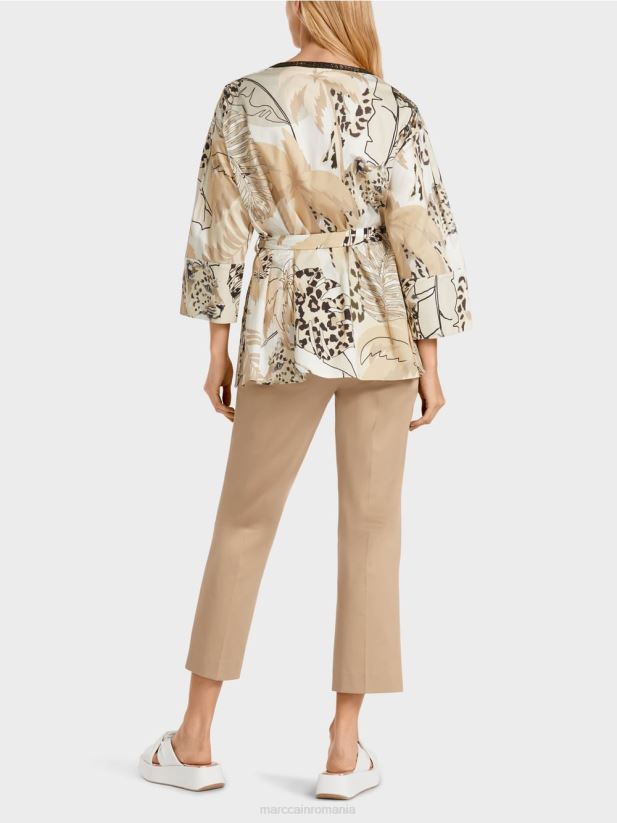 bluză lungă, evazată Marc Cain nisip adânc îmbrăcăminte 4826HH950