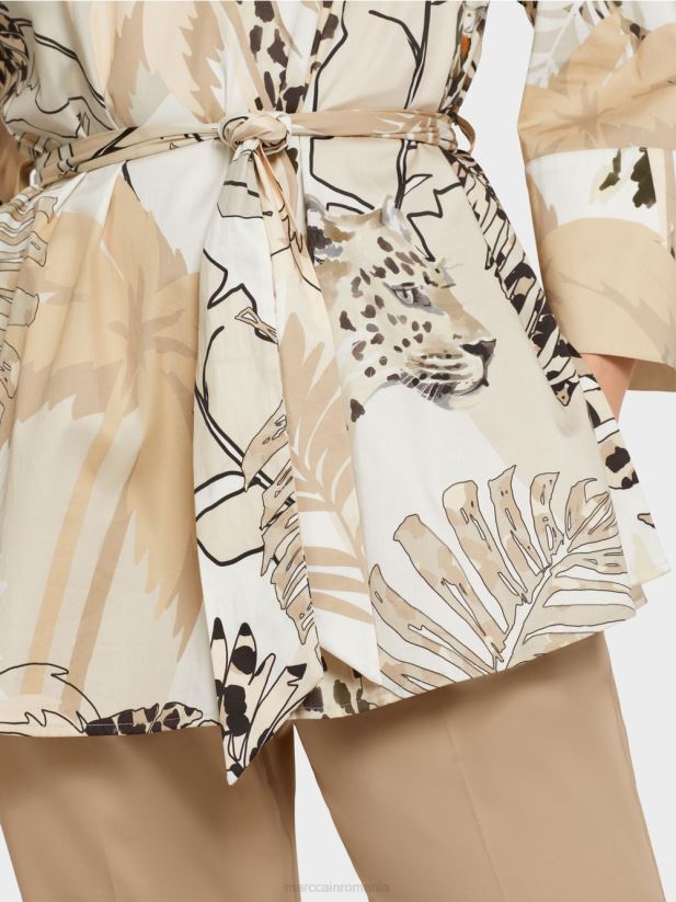 bluză lungă, evazată Marc Cain nisip adânc îmbrăcăminte 4826HH950