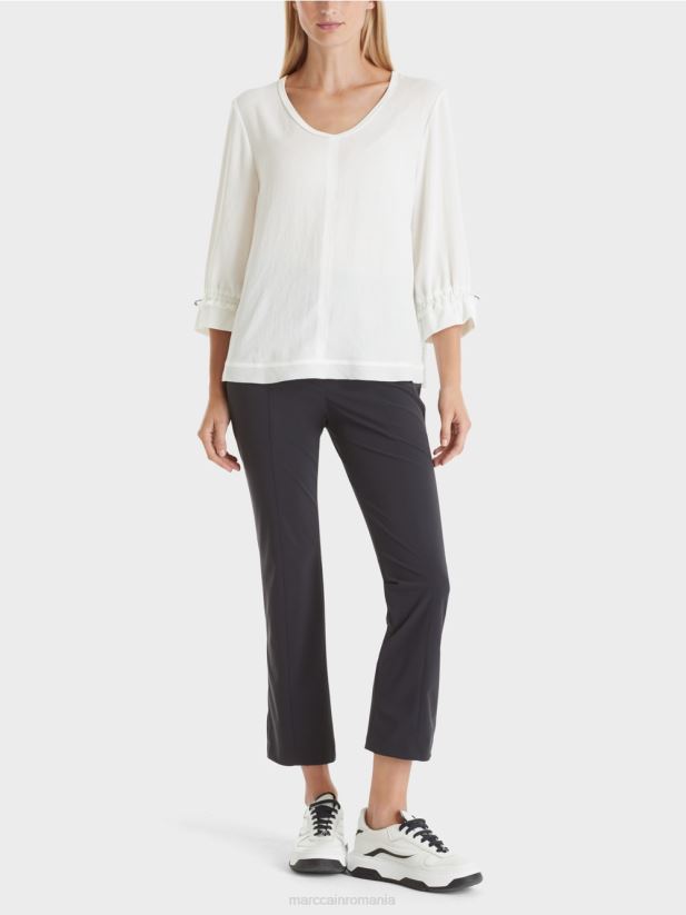 bluză în formă de a Marc Cain aproape alb îmbrăcăminte 4826HH870