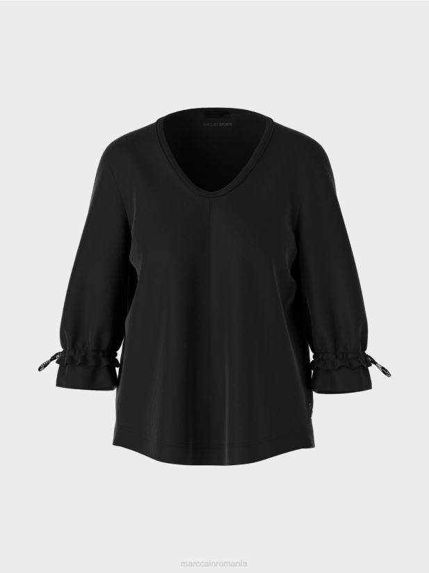 bluză în formă de a Marc Cain negru îmbrăcăminte 4826HH871