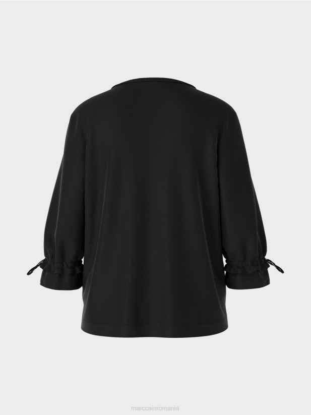 bluză în formă de a Marc Cain negru îmbrăcăminte 4826HH871