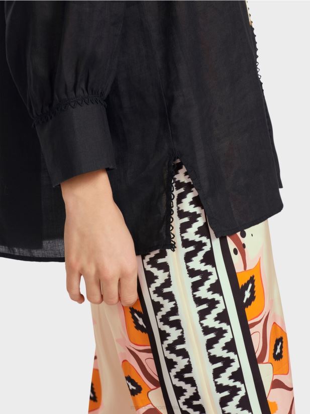 bluză în ramie (iarbă de porțelan) Marc Cain negru îmbrăcăminte 4826HH915