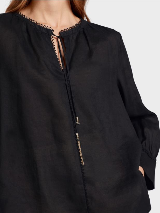 bluză în ramie (iarbă de porțelan) Marc Cain negru îmbrăcăminte 4826HH915