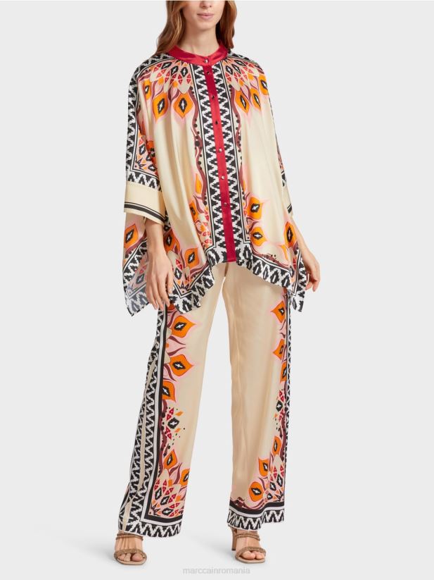 bluză în stil poncho Marc Cain rosu intens îmbrăcăminte 4826HH914