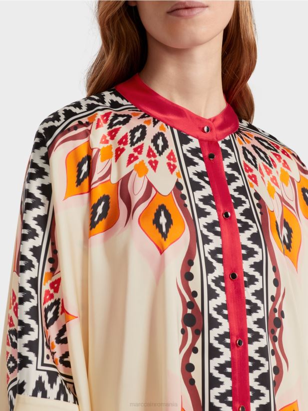 bluză în stil poncho Marc Cain rosu intens îmbrăcăminte 4826HH914