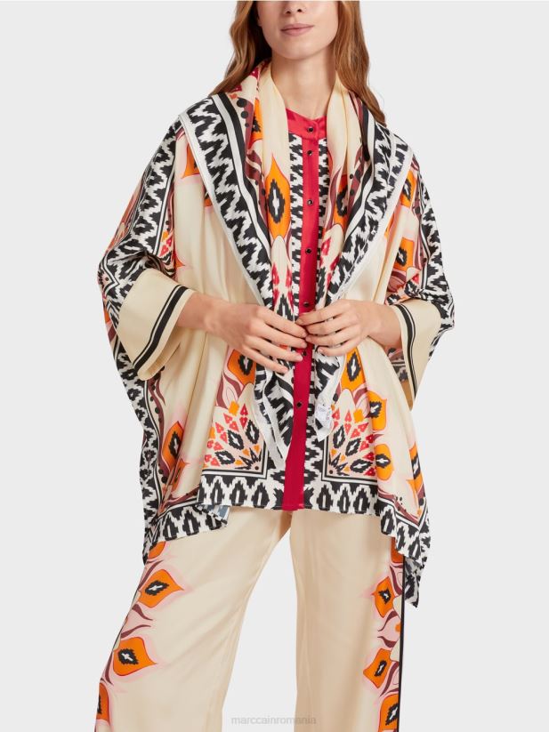 bluză în stil poncho Marc Cain rosu intens îmbrăcăminte 4826HH914