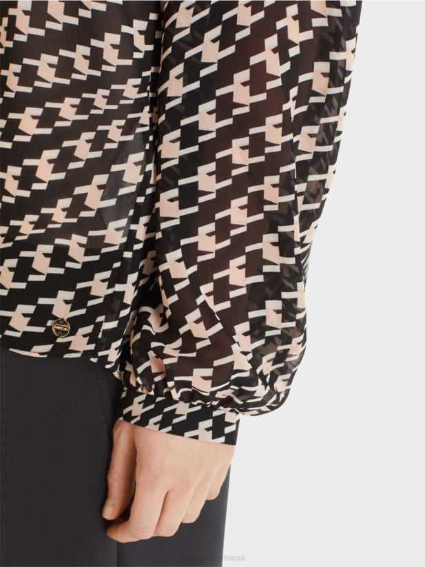 bluză într-un model geometric Marc Cain negru îmbrăcăminte 4826HH1005