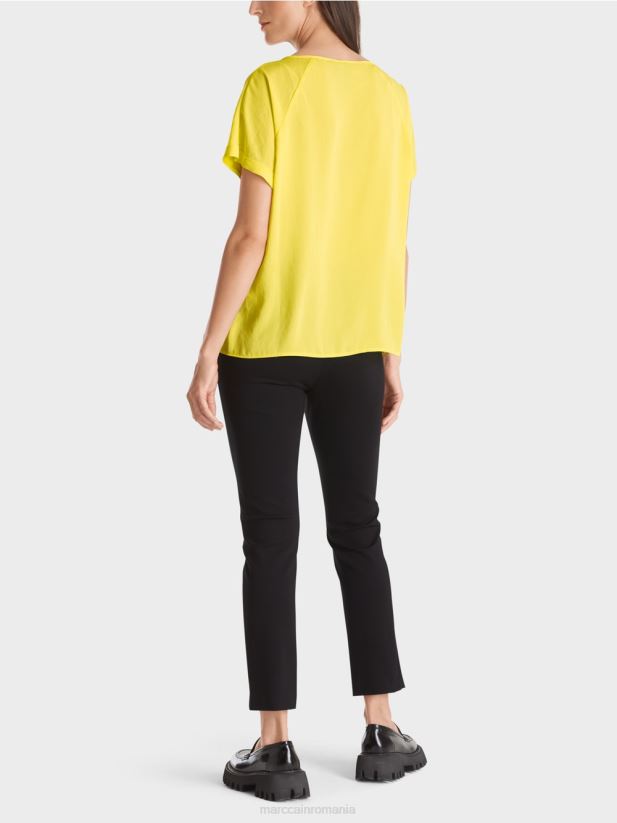 bluză puristă „regândește împreună”. Marc Cain lămâie moale îmbrăcăminte 4826HH881