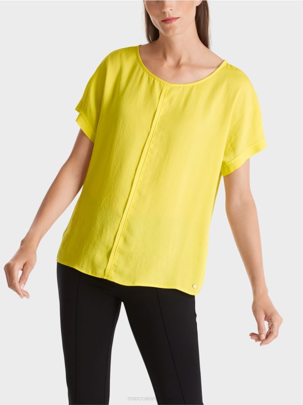 bluză puristă „regândește împreună”. Marc Cain lămâie moale îmbrăcăminte 4826HH881