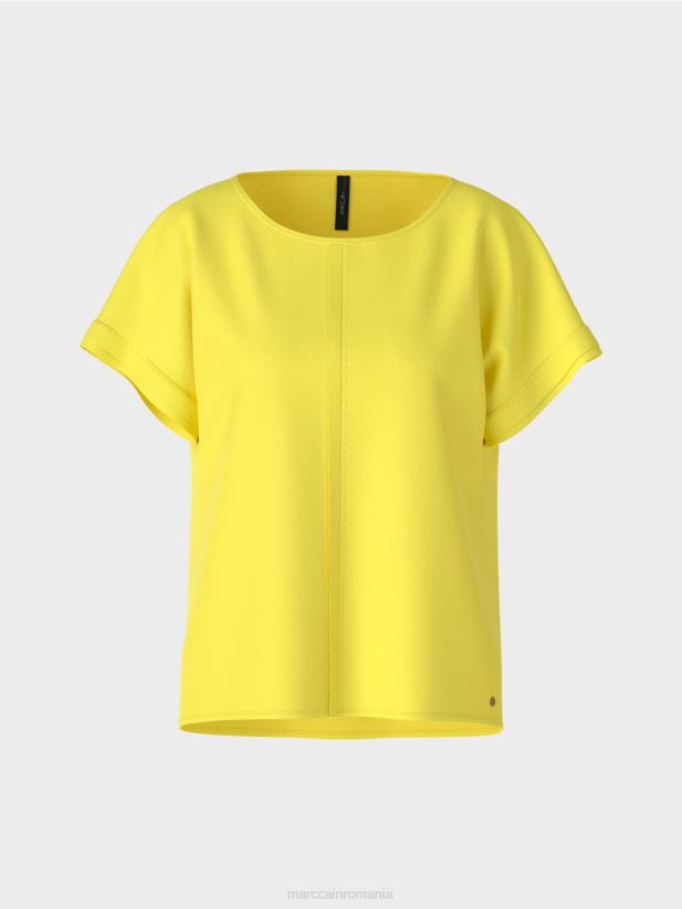 bluză puristă „regândește împreună”. Marc Cain lămâie moale îmbrăcăminte 4826HH881