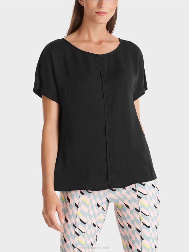 bluză puristă „regândește împreună”. Marc Cain negru îmbrăcăminte 4826HH887