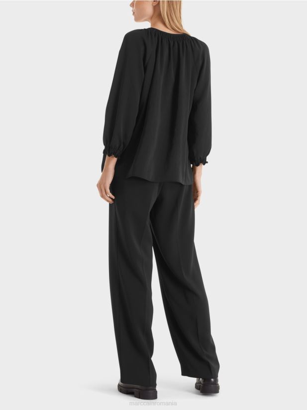 bluză „regândește împreună” Marc Cain negru îmbrăcăminte 4826HH900