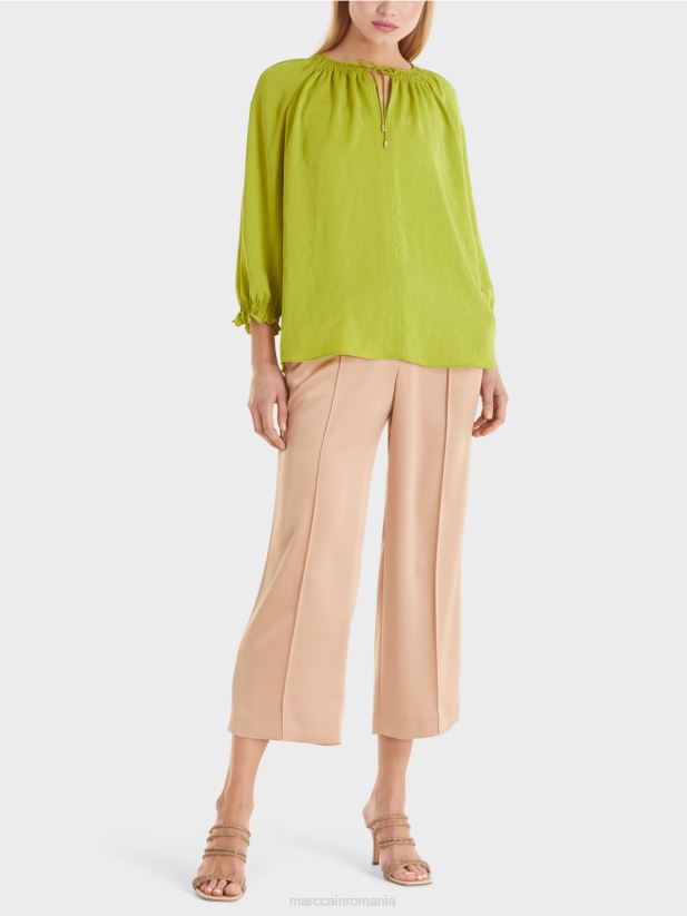 bluză „regândește împreună” Marc Cain verde măsliniu strălucitor îmbrăcăminte 4826HH899