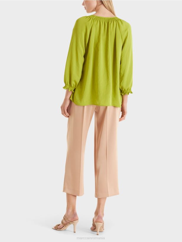 bluză „regândește împreună” Marc Cain verde măsliniu strălucitor îmbrăcăminte 4826HH899