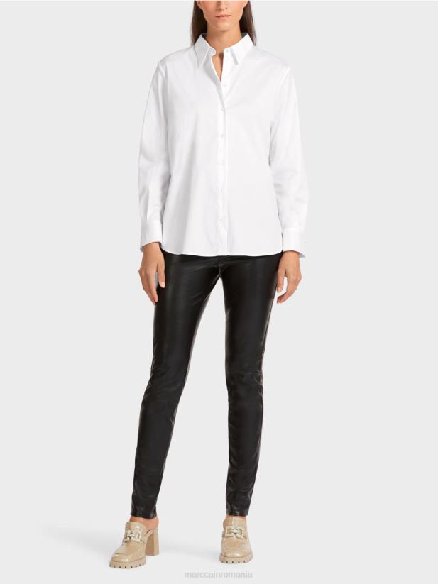 bluză supradimensionată în stil cămașă Marc Cain alb îmbrăcăminte 4826HH987