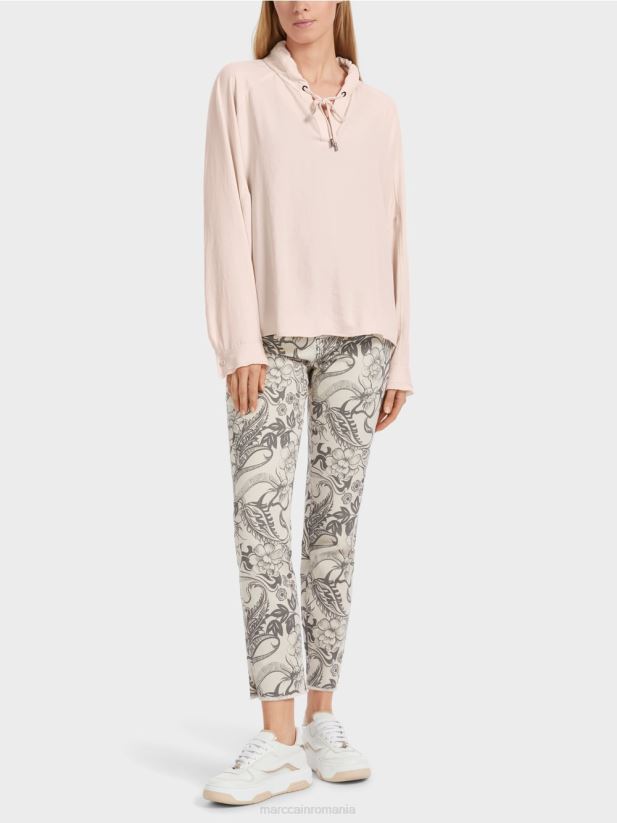 bluză uni kimono Marc Cain floare de migdal îmbrăcăminte 4826HH839