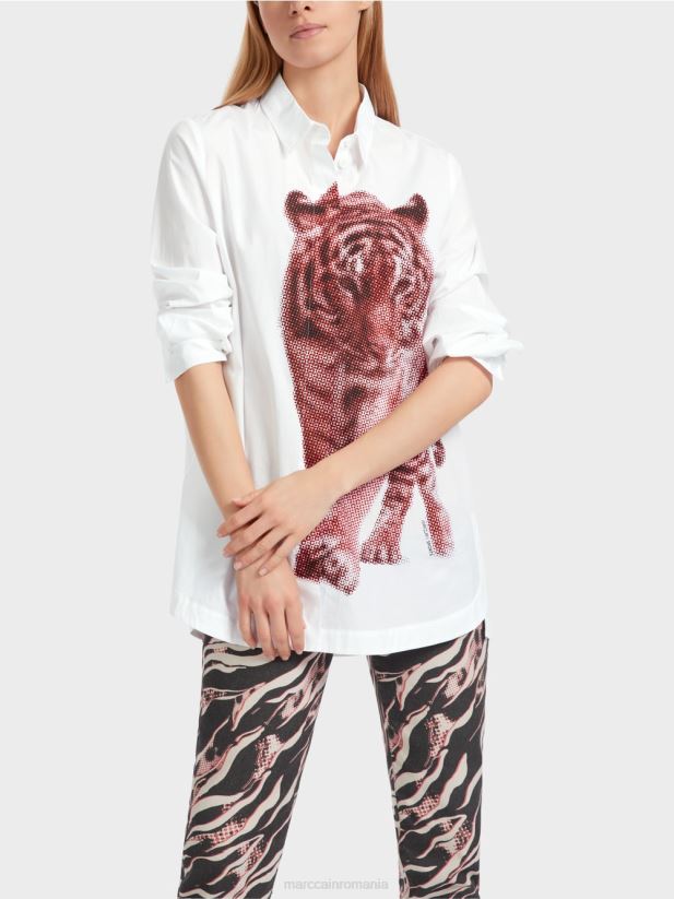 bluza cămașă „rethink together”. Marc Cain campari îmbrăcăminte 4826HH848