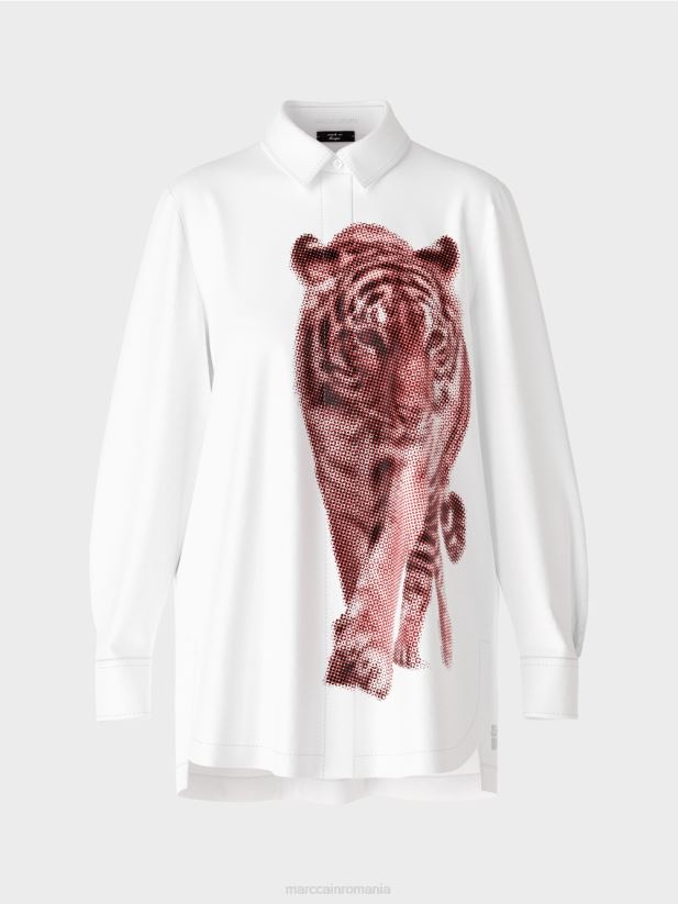 bluza cămașă „rethink together”. Marc Cain campari îmbrăcăminte 4826HH848