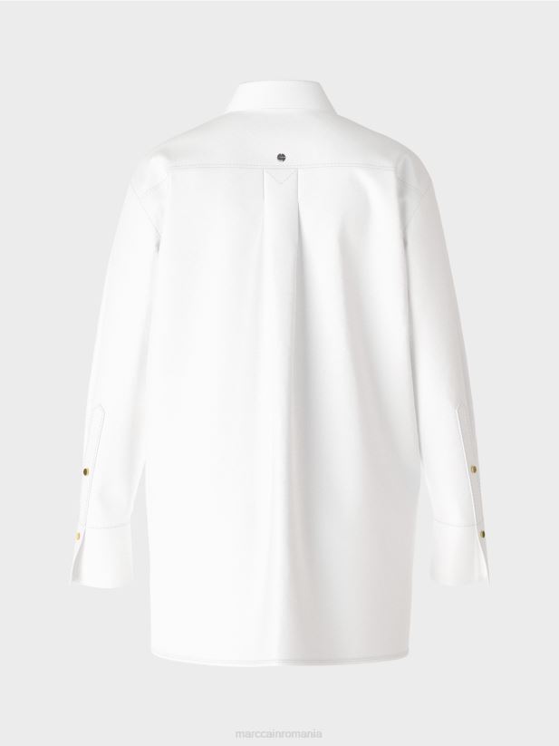 bluza camasa cu imprimeu floral Marc Cain alb îmbrăcăminte 4826HH843